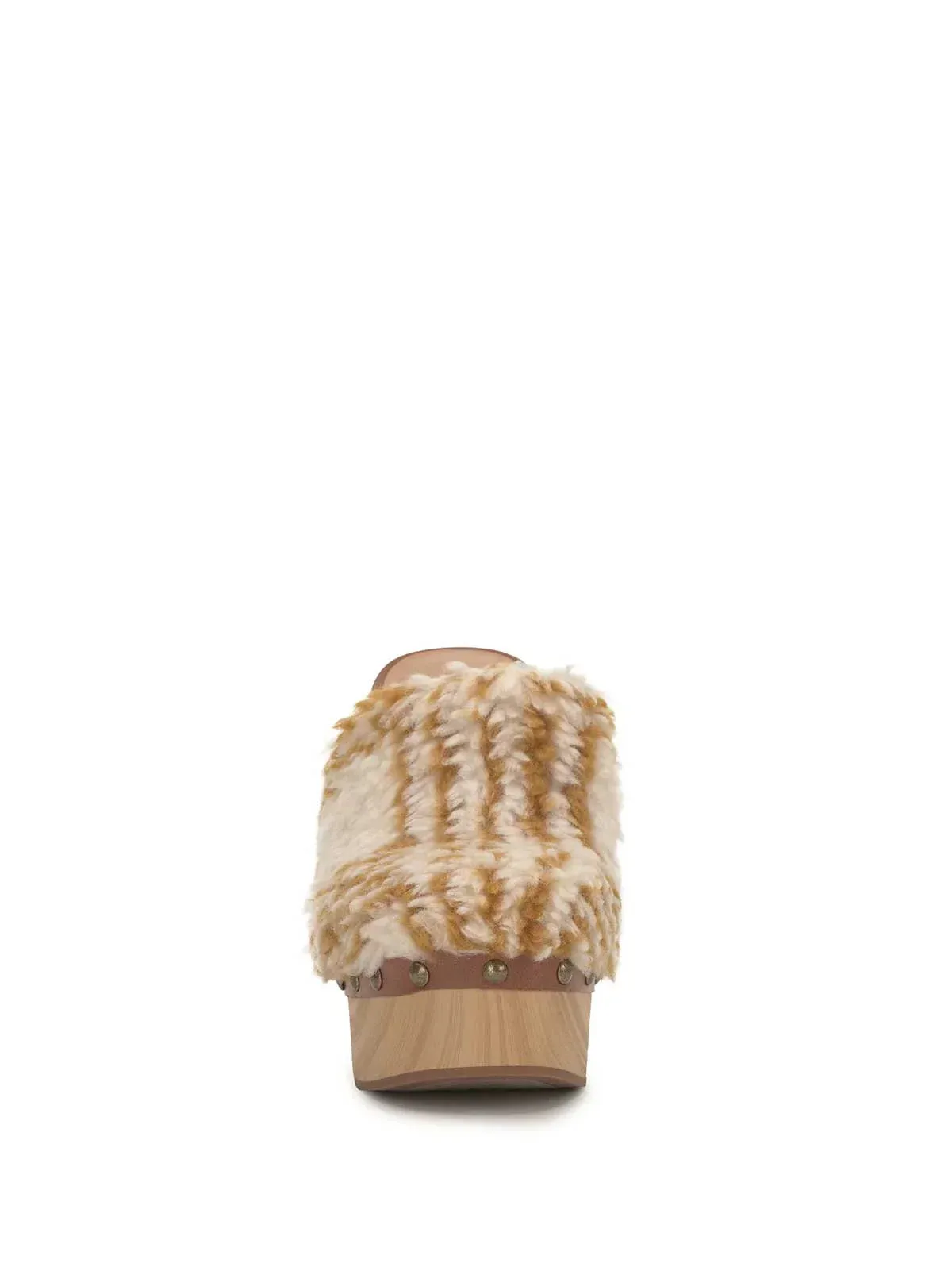 Dasally Platform Mule in Sherpa Plaid