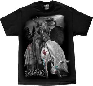 David Gonzales Men's The End of Trail Native American Indian Warrior DGA Art T Shirt