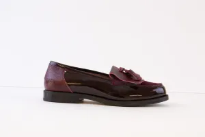 DIEGO BELLINI - 651C FLAT FASHION LOAFER  - WINE PATENT LEATHER