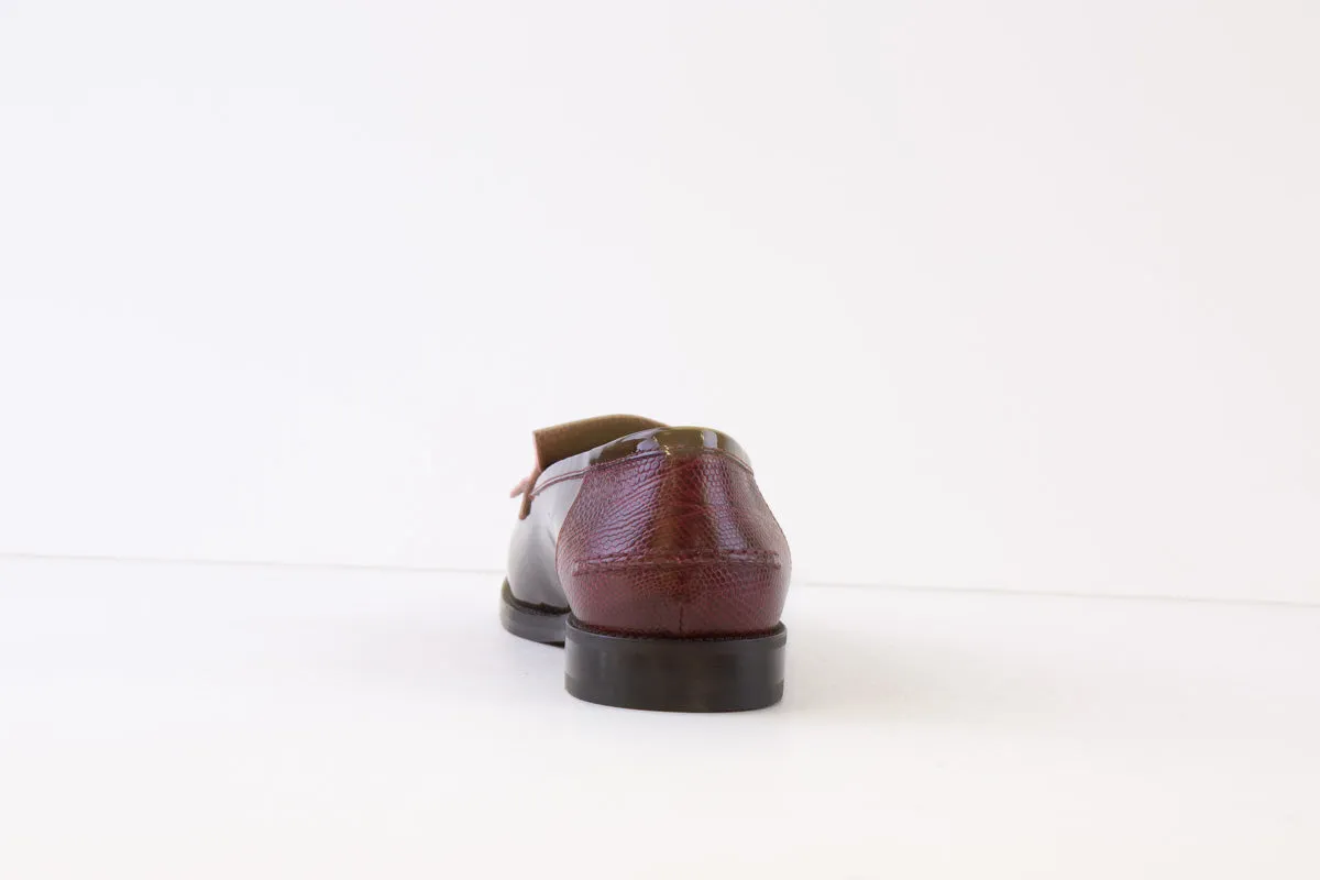 DIEGO BELLINI - 651C FLAT FASHION LOAFER  - WINE PATENT LEATHER