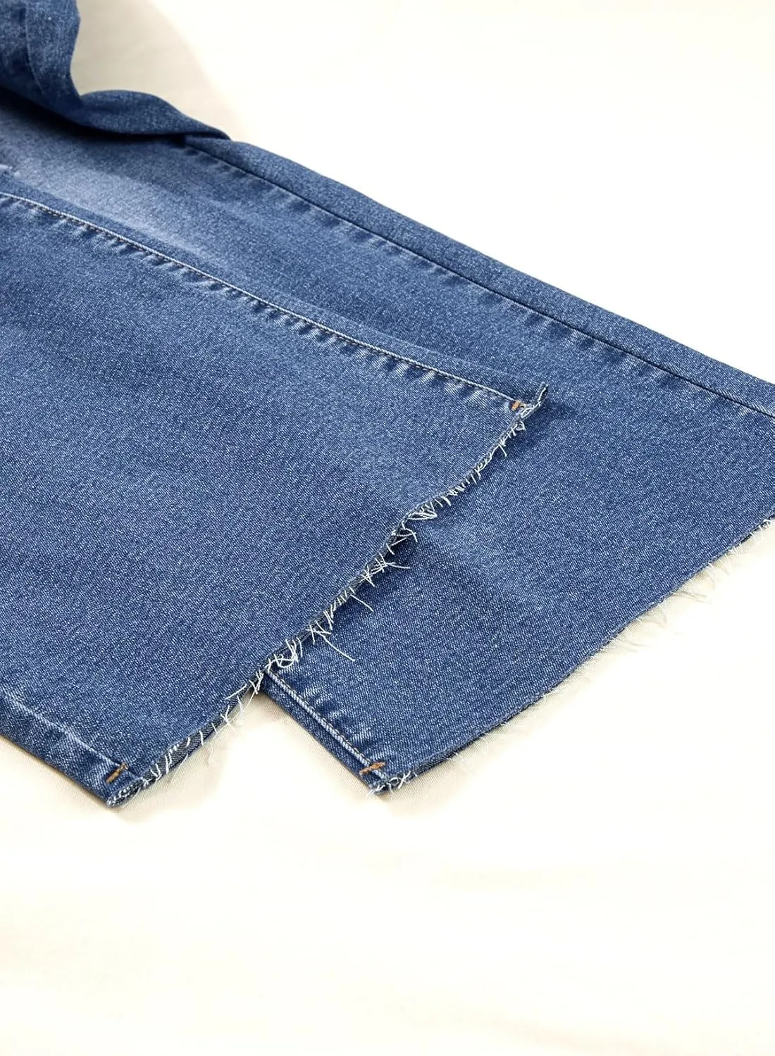 Dokotoo Womens High Waist Baggy Jeans Wide Leg Casual Petite 2025 8 Points Length Stretch Denim Pants