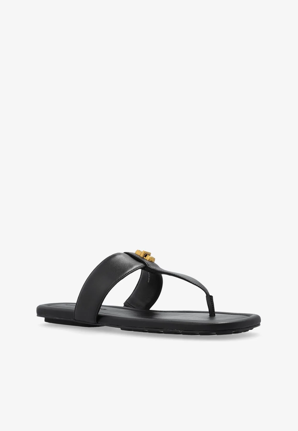 Dual T-Strap Leather Flat Sandals