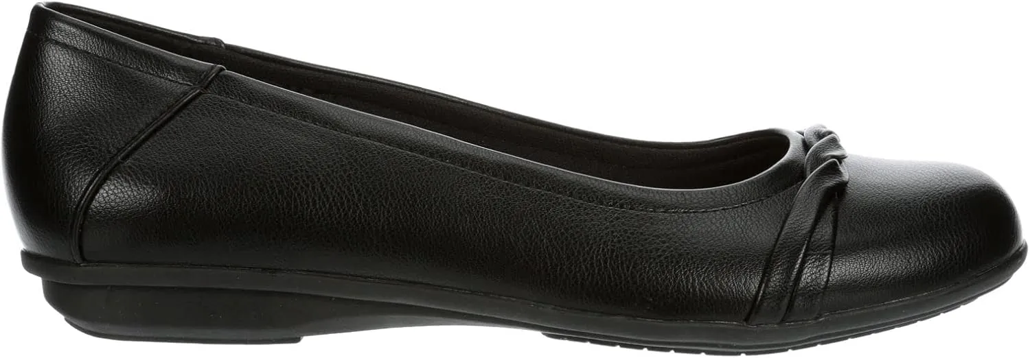 Eliana - Women's Faux Leather Round Toe Comfortable Dress Flat