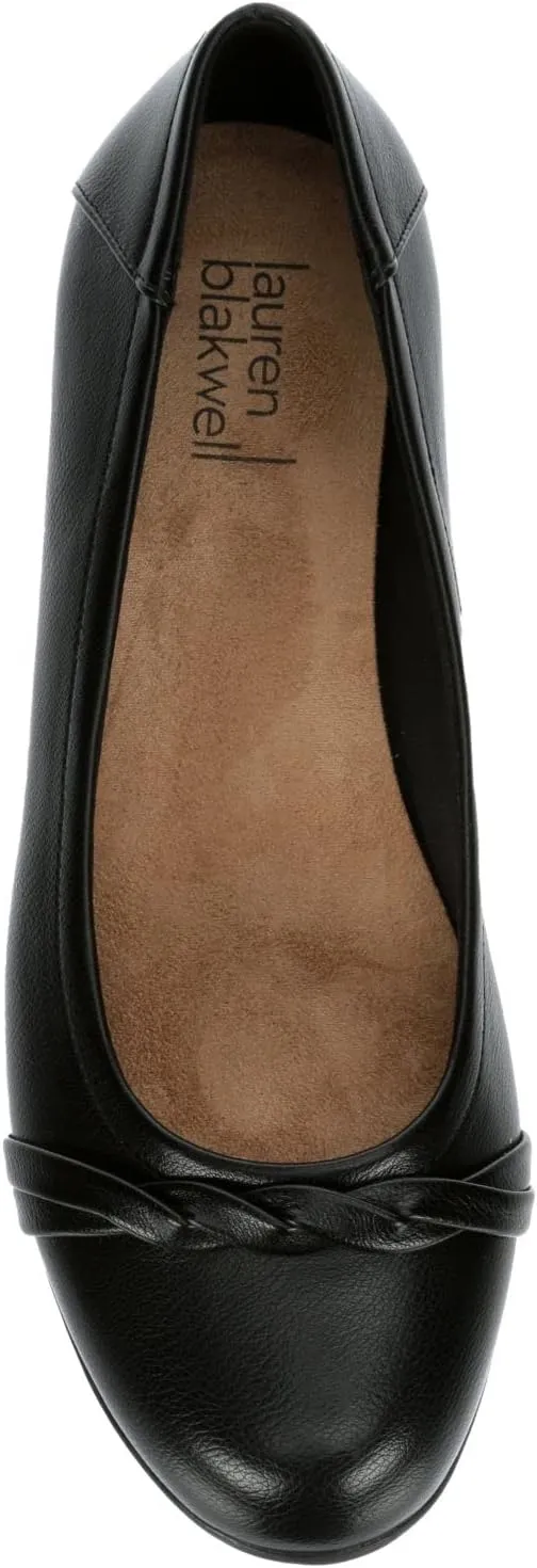 Eliana - Women's Faux Leather Round Toe Comfortable Dress Flat