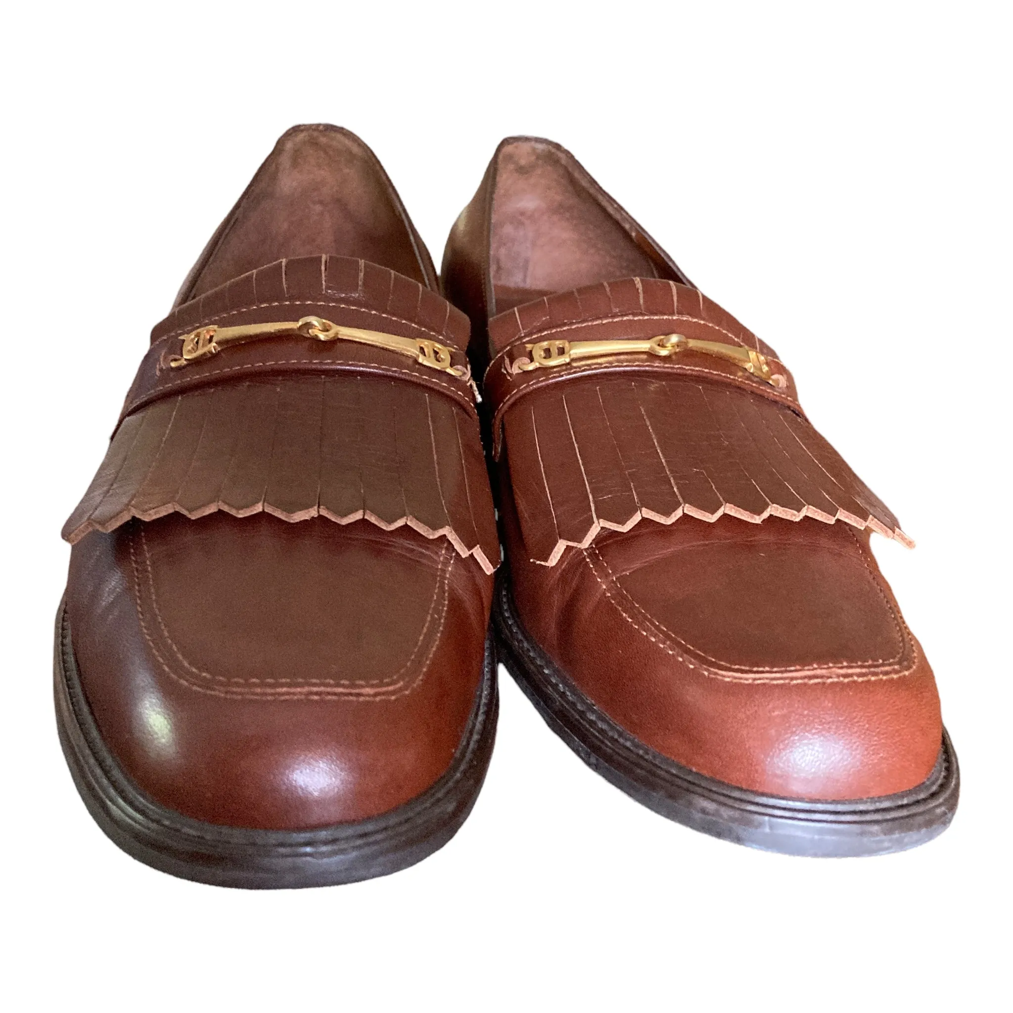 Etienne Aigner Brown Loafer Shoes, 9