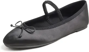 FEVERSOLE Women's Mary Jane Fashion Round Toe Easy Buckle Slip On Flats