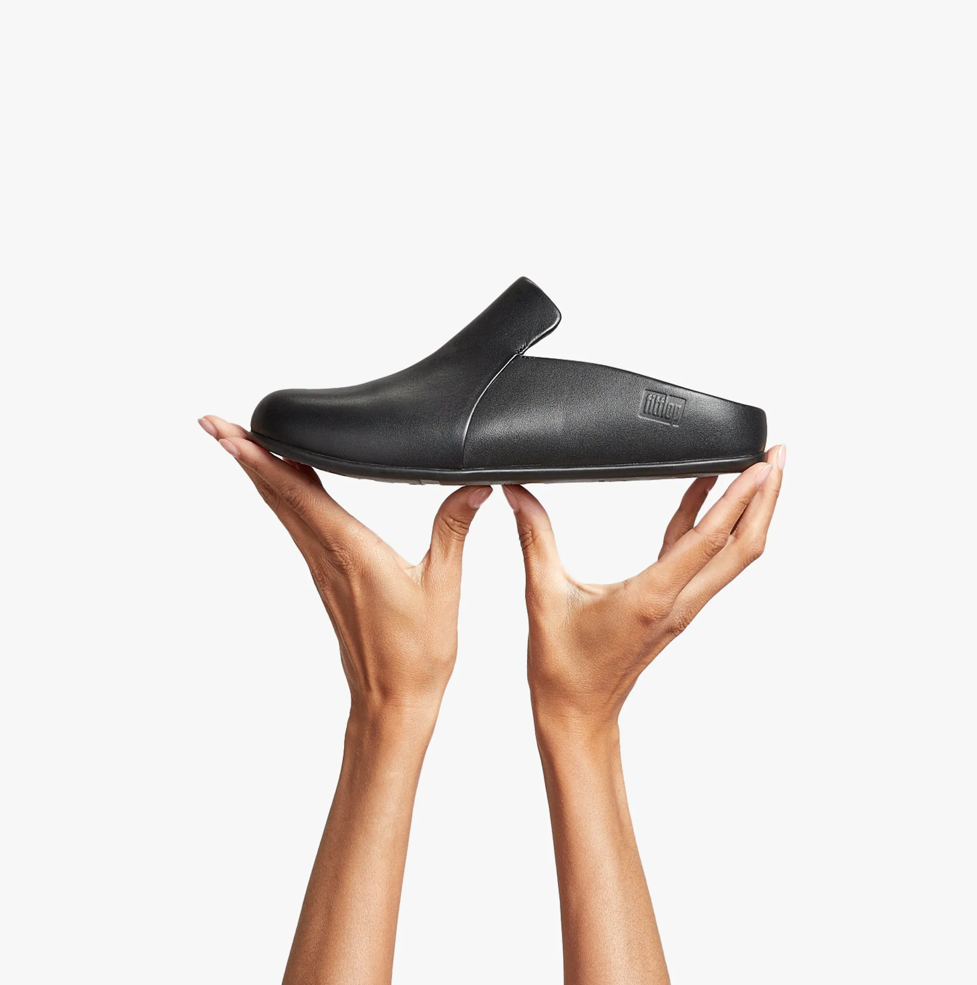 FitFlop CHRISSIE II HAUS Womens Leather Slippers All Black