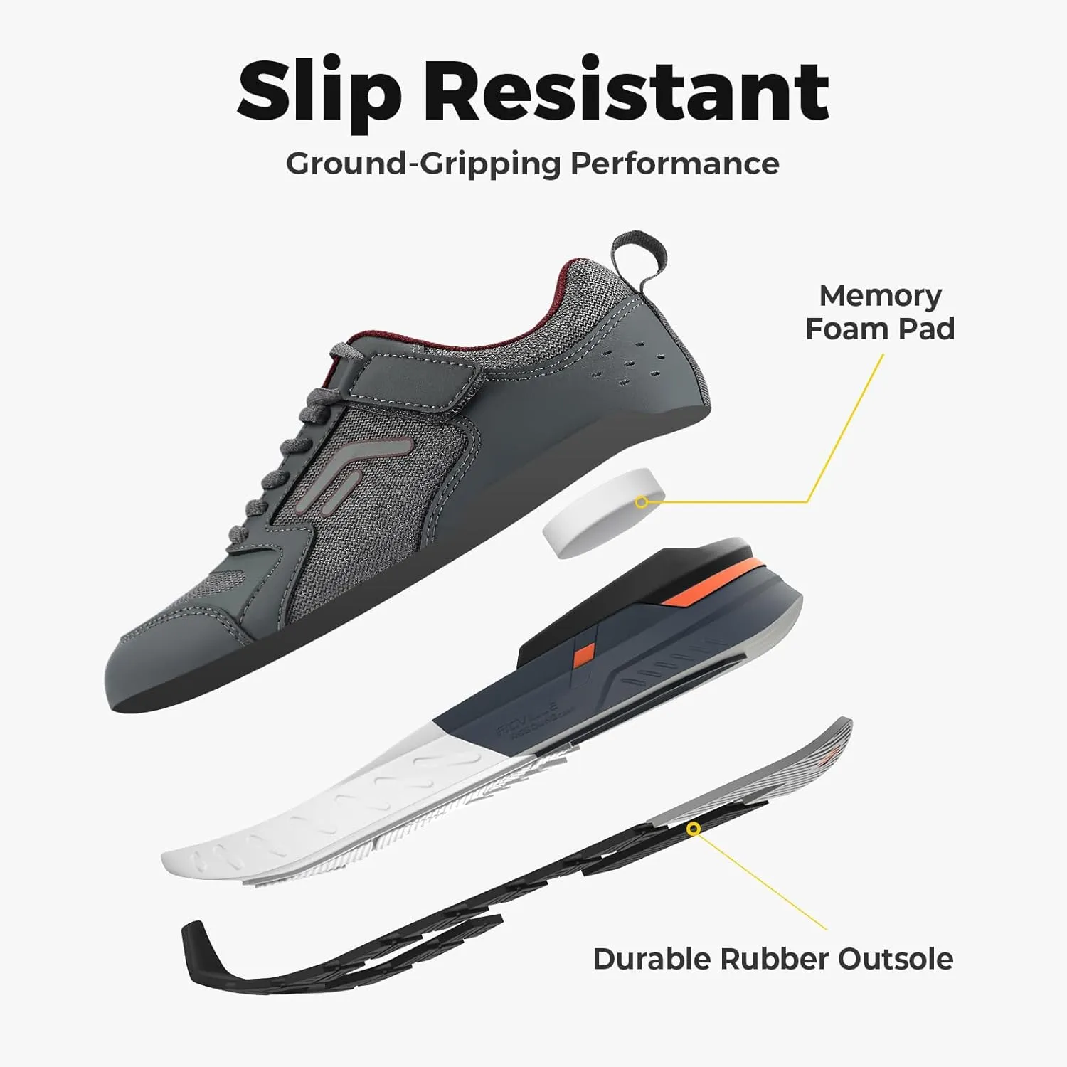 FitVille Women's Walking Shoes Wide Width Sneakers Comfort Diabetic Shoes Plantar Fasciitis Shoes for Flat Feet Heel Pain Relief - Rebound Core V7