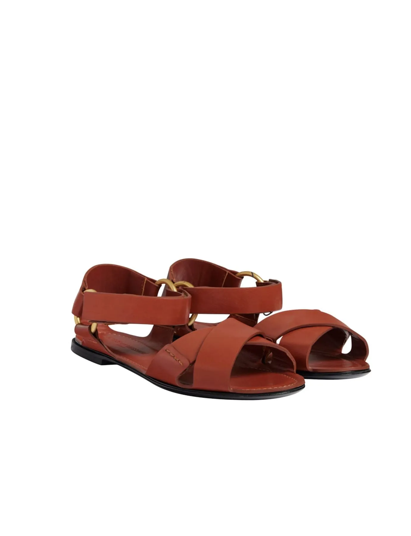 Flat sandal cognac