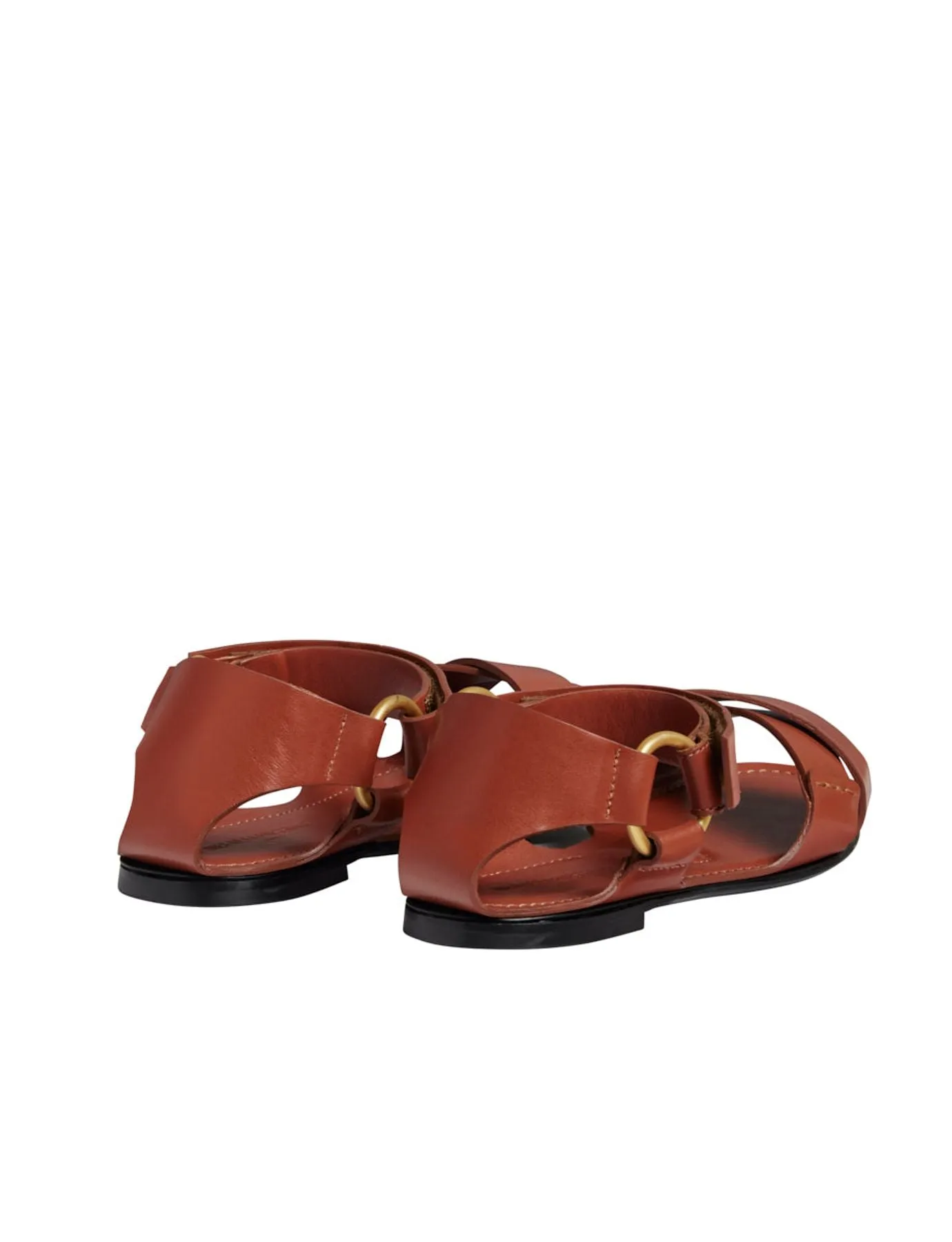 Flat sandal cognac