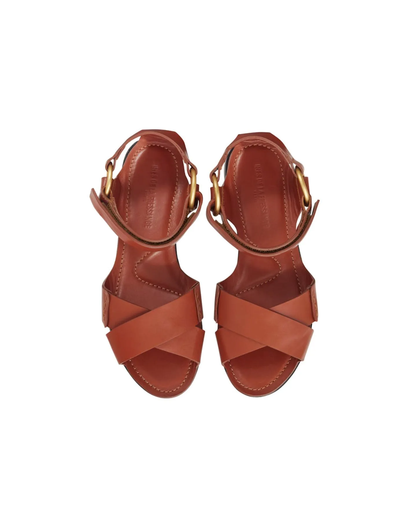 Flat sandal cognac
