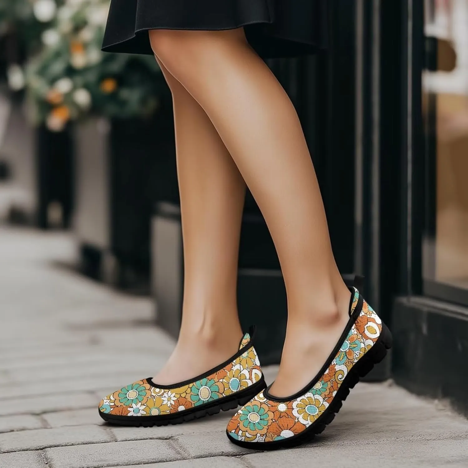 Flat Shoes for Women Dressy Work Round Toe Flats for Women Casual Slip On Shoes