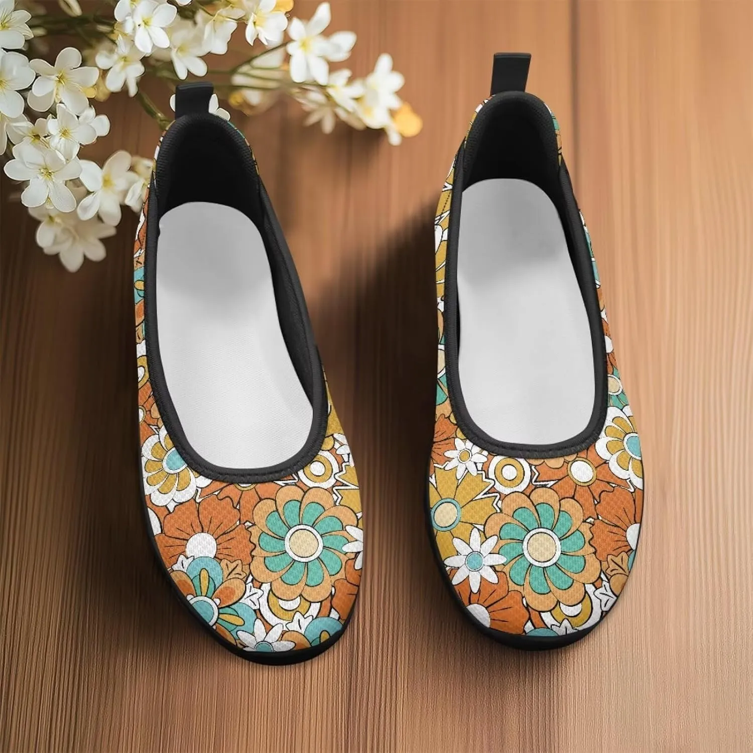 Flat Shoes for Women Dressy Work Round Toe Flats for Women Casual Slip On Shoes