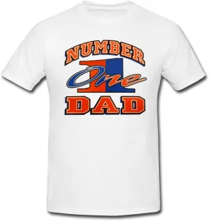 fresh tees® Brand- Number One Dad T-Shirt Father's Day Shirt