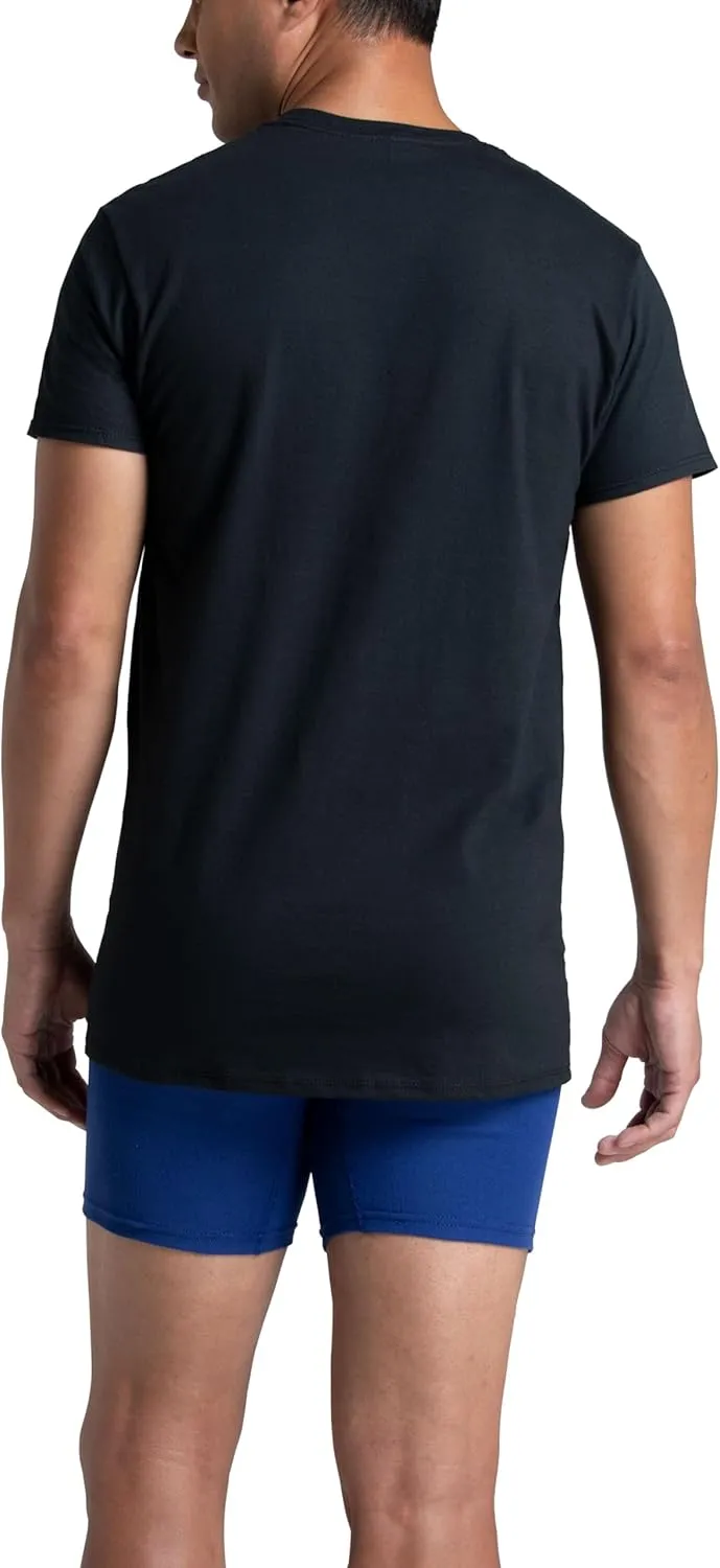 Fruit of the Loom Men's Crew Tee Undershirts, Moisture Wicking & Tag Free, Also Available in Big & Tall