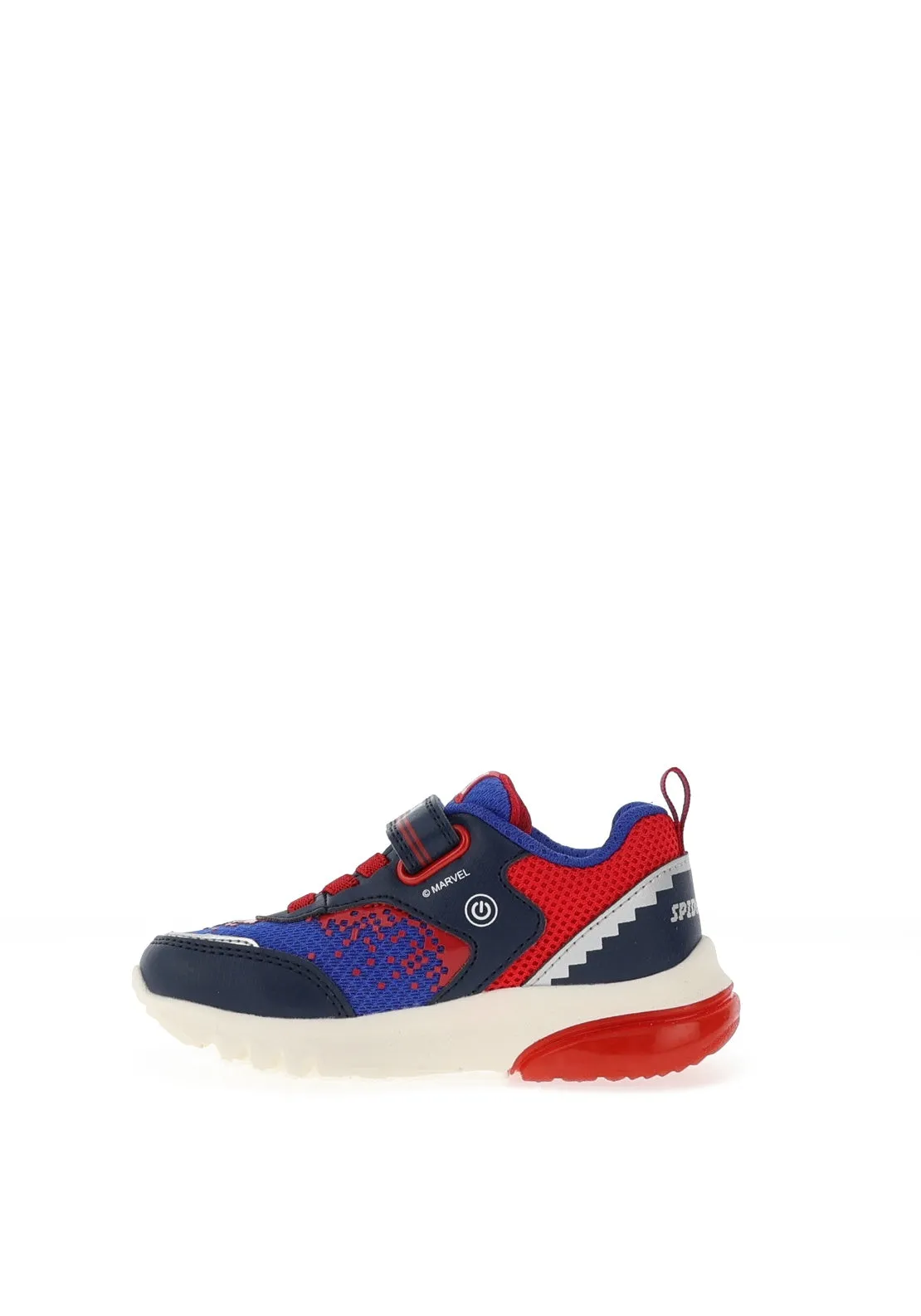 Geox Boys Lights Ciberdron Velcro Trainer, Multi