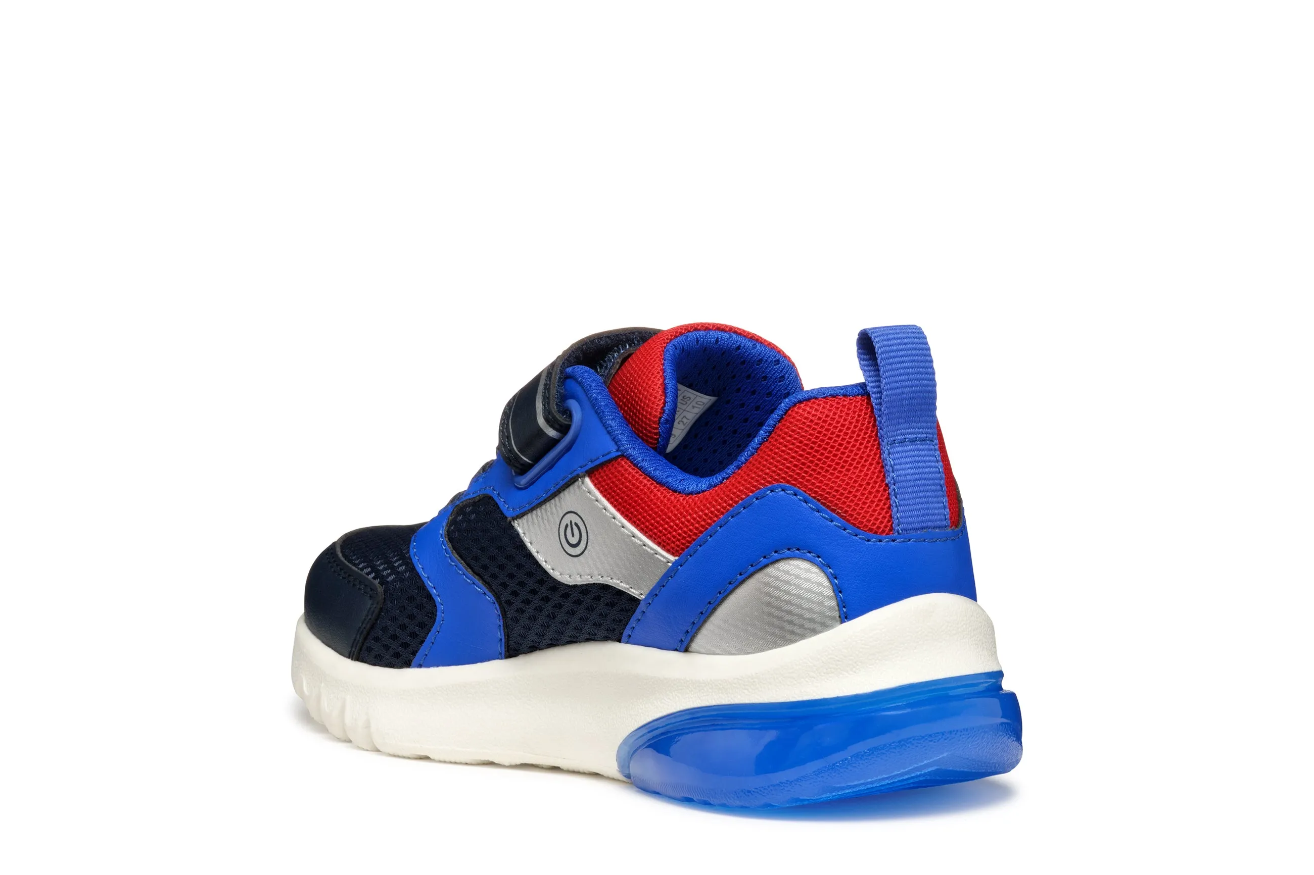 Geox Ciberdron Boys Navy Red Lights Trainer