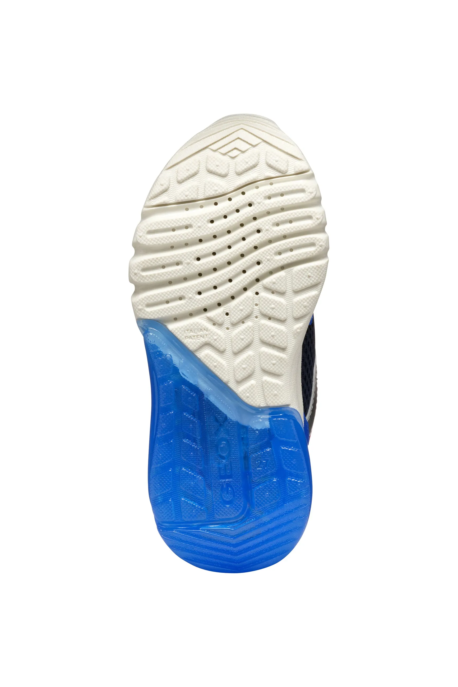 Geox Ciberdron Boys Navy Red Lights Trainer