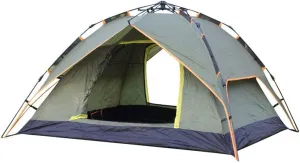 GeRRiT Camping Tent 3-4 Person Waterproof [Quick Setup] 3 Season Family Beach Tent Protection with Carry Bag