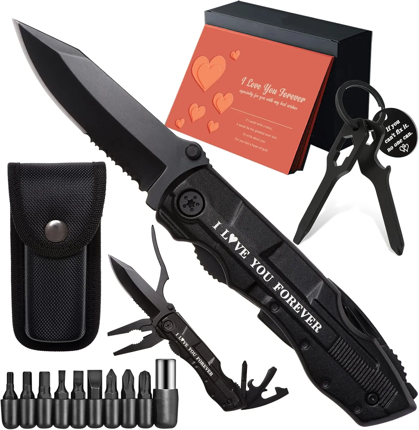 Gifts for Husband Boyfriend, Multitool Pocket Knife Gifts for Him, Stocking Stuffers for Men, Cool Gadgets for Christmas Anniversary Birthday