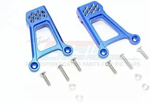 GPM HPI Venture FJ Cruiser Upgrade Parts Aluminum Adjustable Front Damper Mount - 1Pr Set Blue