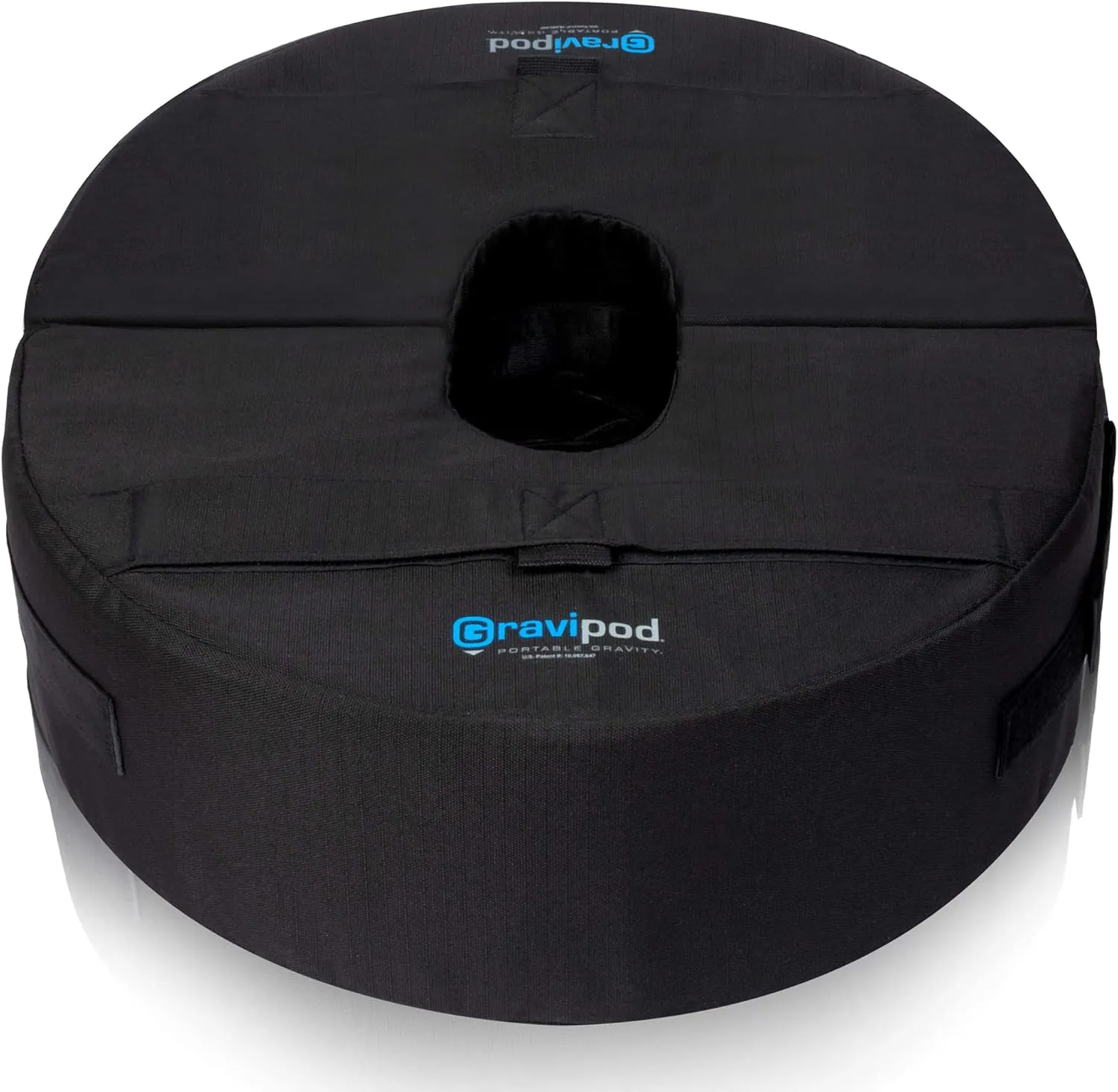 Gravipod DUO Round 2-Piece Design Detachable Umbrella Base Weight, Up to 100 lbs Stability - Weather-Resistant, Dual-Segment Round Design, Fits Most Poles - 510950