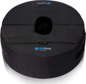 Gravipod DUO Round 2-Piece Design Detachable Umbrella Base Weight, Up to 100 lbs Stability - Weather-Resistant, Dual-Segment Round Design, Fits Most Poles - 510950