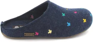 HAFLINGER Fafalline Wool Felt Butterfly Motif Womens Slip On Mule Slippers Unisex