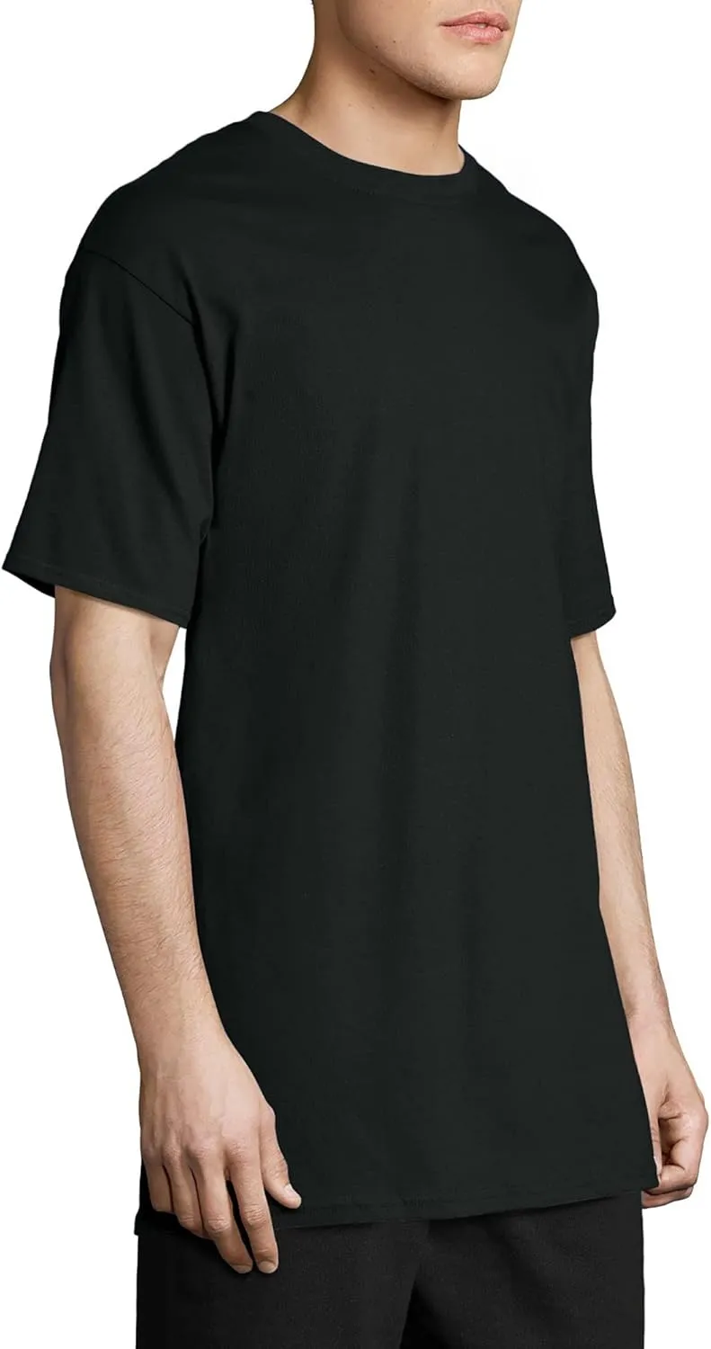 Hanes Men's Beefy-t T-Shirt, Classic Heavyweight Cotton Tee, 1 Or 2 Pack, Available in Tall Sizes