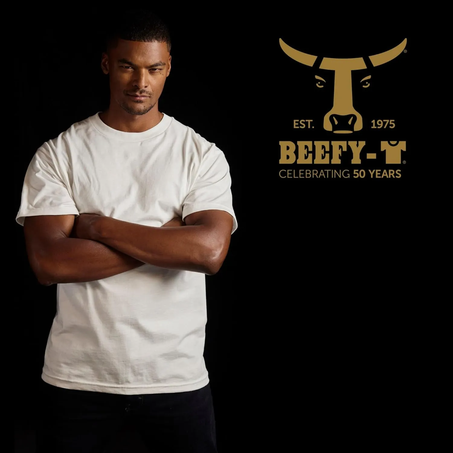 Hanes Men's Beefy-t T-Shirt, Classic Heavyweight Cotton Tee, 1 Or 2 Pack, Available in Tall Sizes