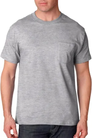 Hanes Men's Heavyweight Pocket T-Shirt, Beefy-T Full-Cut Cotton Pocket Tee for Men, Crewneck T-Shirt For Men, 1 or 2 Pack