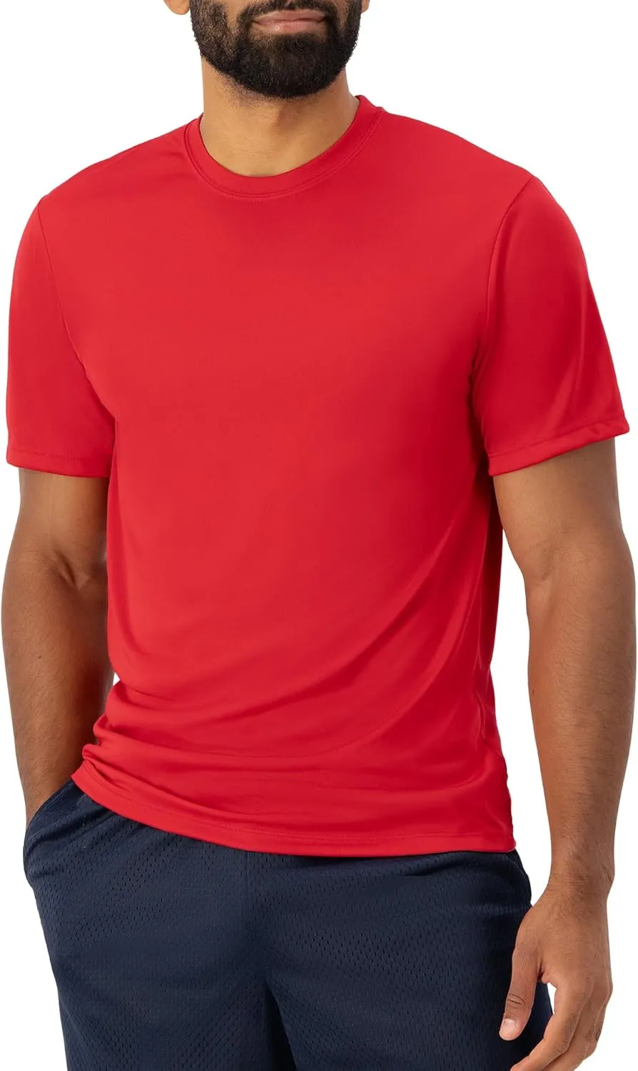 Hanes Men's T-shirt Pack, Cool Dri Moisture-wicking Performance T-shirt, Performance Tee, 40  Upf Protection, 2-pack