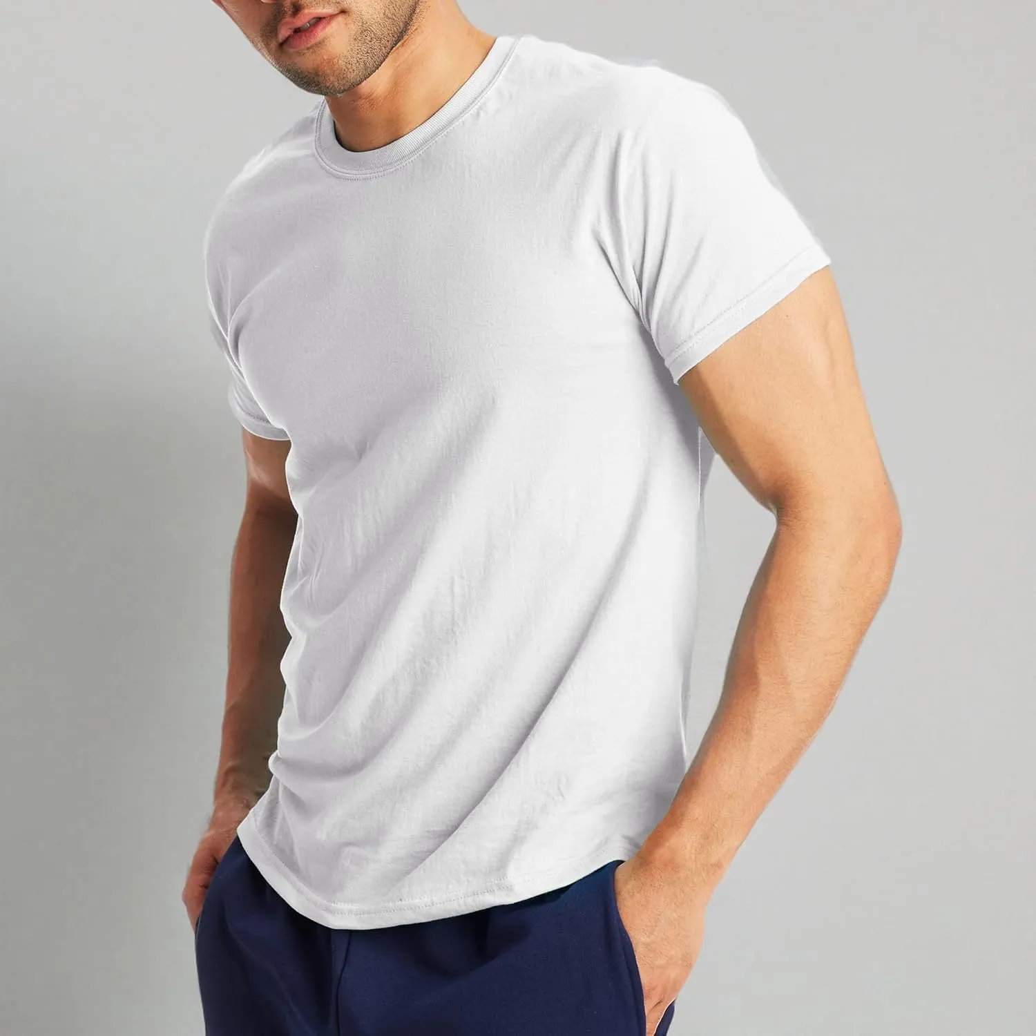 Hanes Men's X-Temp Performance T-Shirt Pack, Cotton Blend Moisture-Wicking Tees for Men, 2-Pack