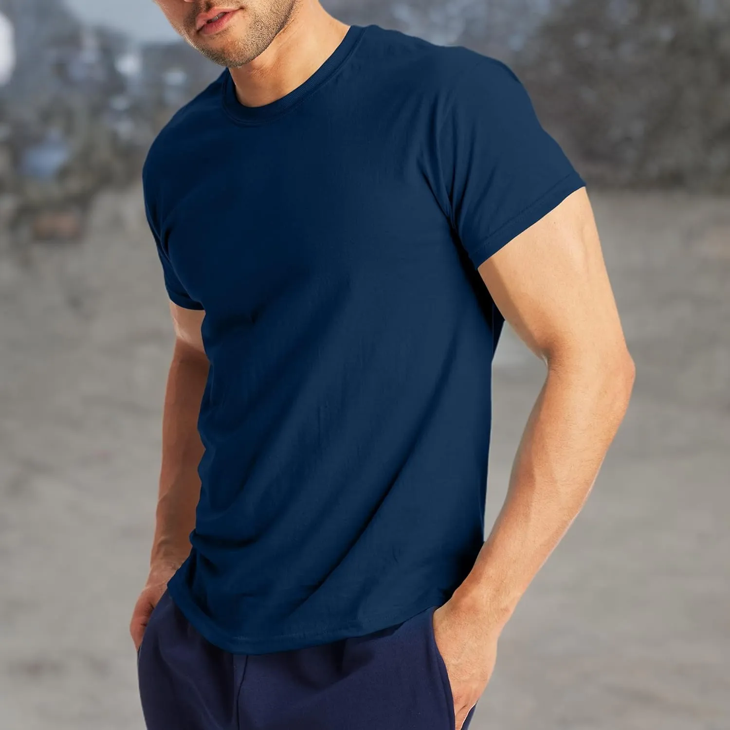 Hanes Men's X-Temp Performance T-Shirt Pack, Cotton Blend Moisture-Wicking Tees for Men, 2-Pack