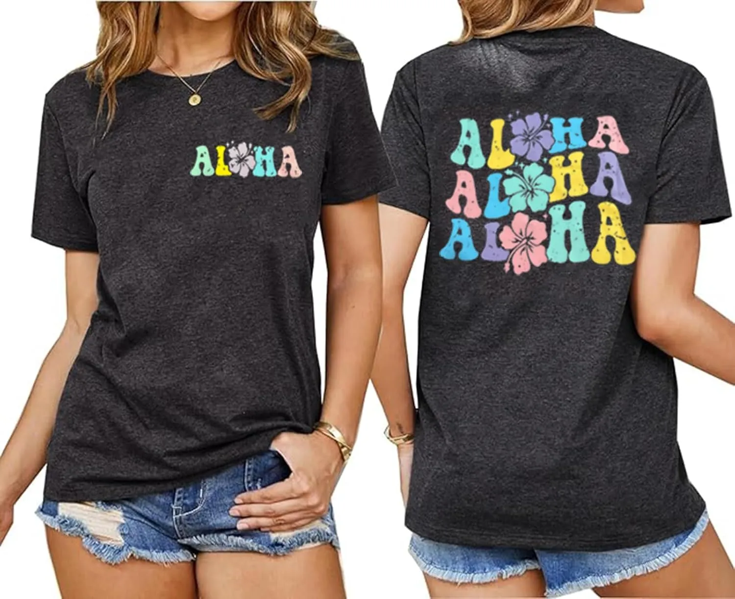 Hawaiian Shirt Women Family Vacation Tee Girls Hawaii Trip Summer Vacation T-Shirt