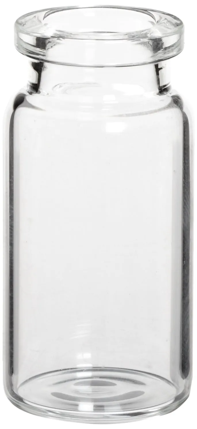 Headspace Vial, 10mL, Round Bottom, Beveled Edge, 23mm Diameter (Case of 100)