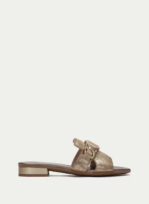HISPANITAS - HV243268 LOW HEEL FASHION MULE - GOLD