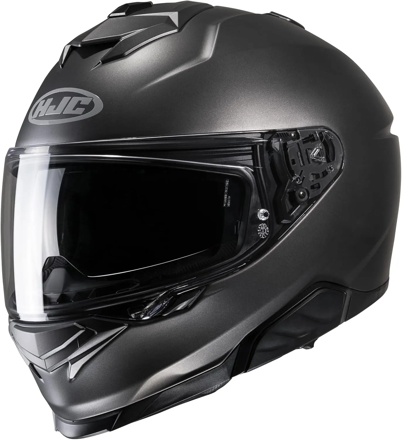 HJC i71 Metal Natural Motorcycle Helmet, DOT Approved (Semi Flat Titanium, Medium)