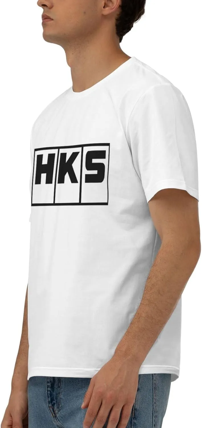 Hks Japanese Aftermarked Car Parts Flag T-Shirt Men's Classic Basic Homecoming Basic Spring Short Sleeve Tops-