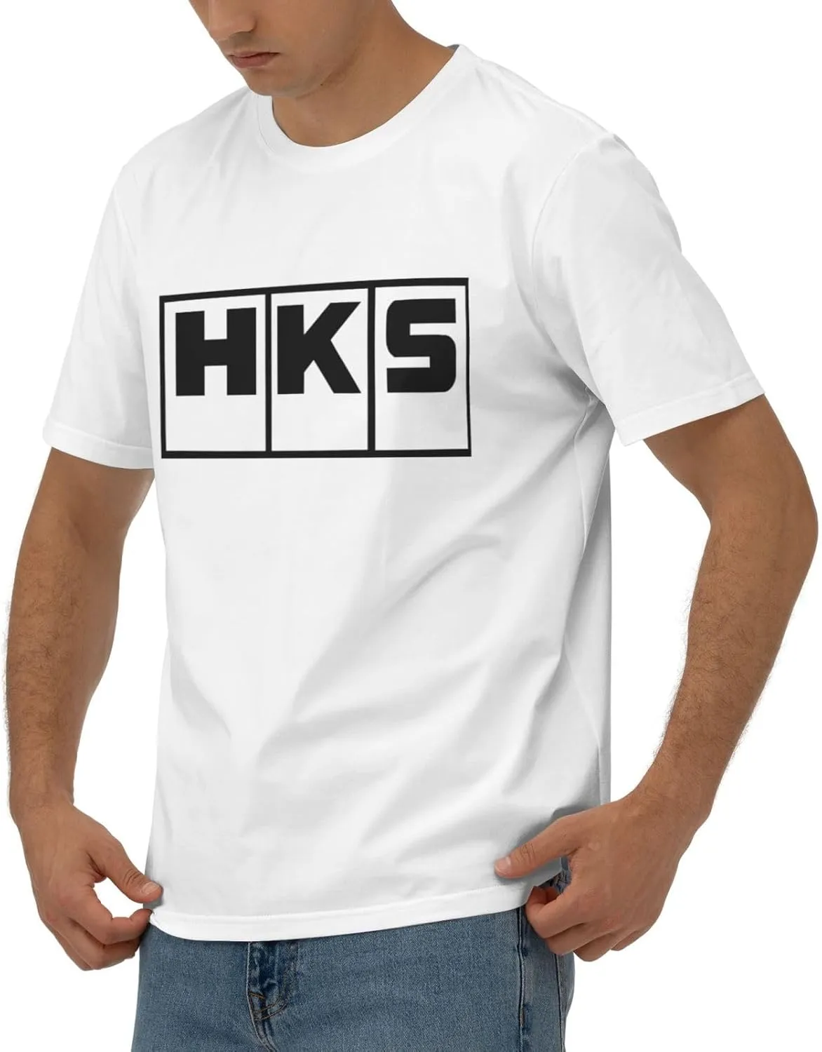 Hks Japanese Aftermarked Car Parts Flag T-Shirt Men's Classic Basic Homecoming Basic Spring Short Sleeve Tops-