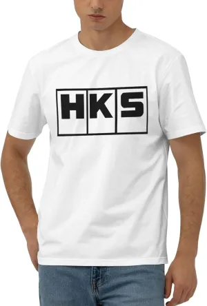 Hks Japanese Aftermarked Car Parts Flag T-Shirt Men's Classic Basic Homecoming Basic Spring Short Sleeve Tops-