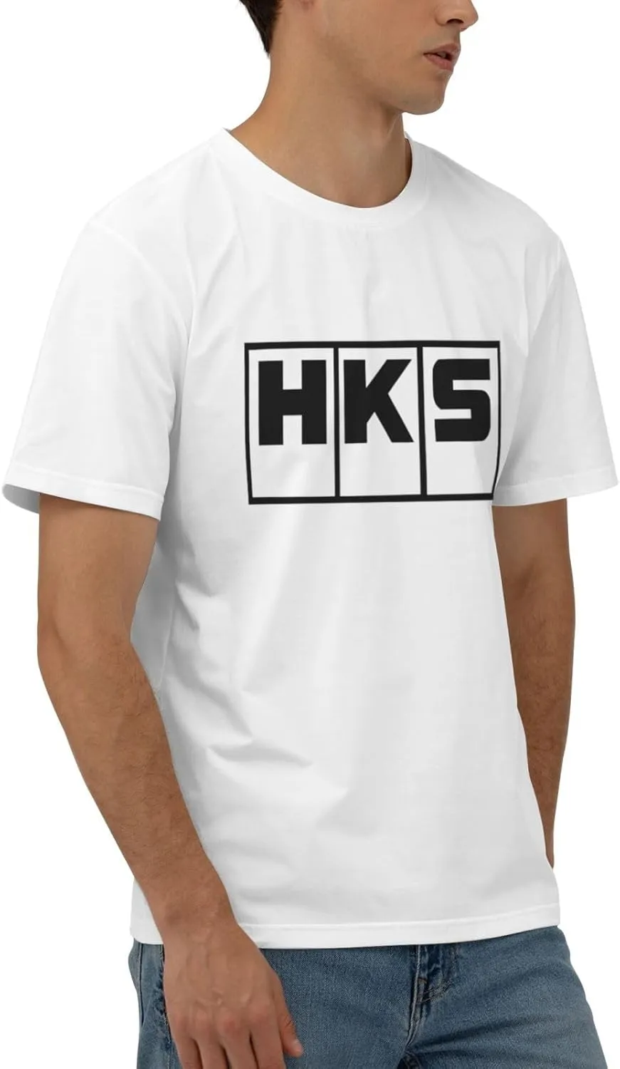 Hks Japanese Aftermarked Car Parts Flag T-Shirt Men's Classic Basic Homecoming Basic Spring Short Sleeve Tops-