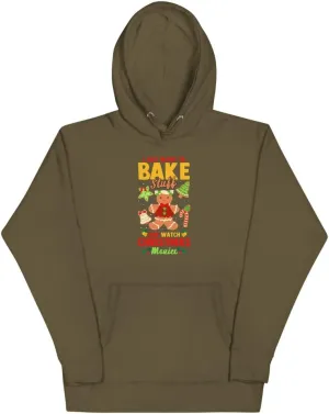 I Just Want To Bake Stuff and Watch Christmas Movies Unisex Hoodie Funny Sarcastic Stocking Stuffer Gift Idea