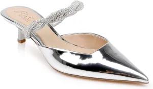 Jewel Badgley Mischka Tiffani Kitten Heel Mules