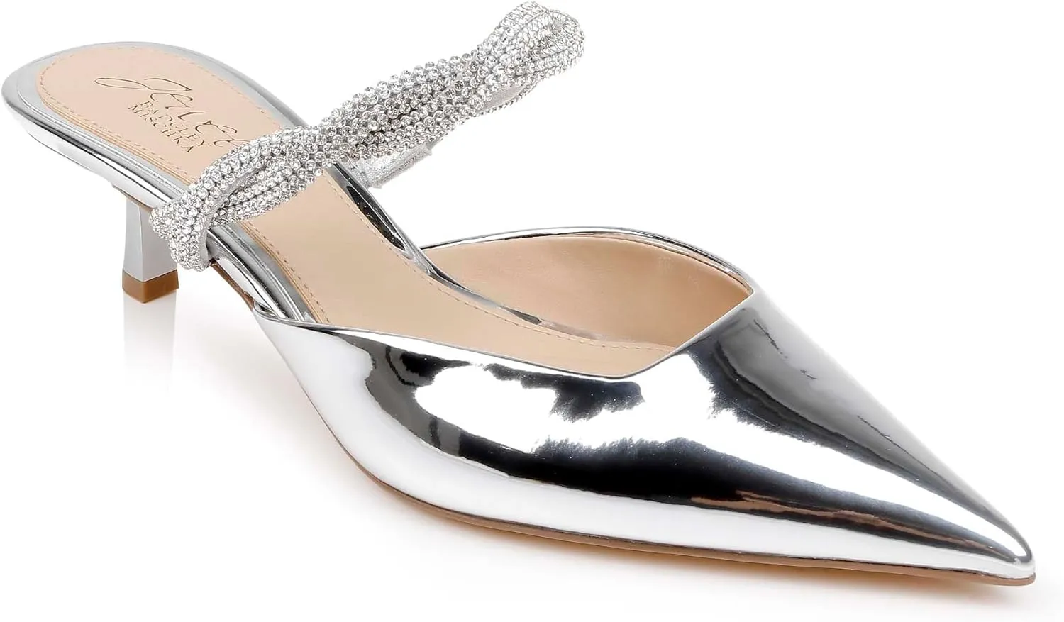 Jewel Badgley Mischka Tiffani Kitten Heel Mules