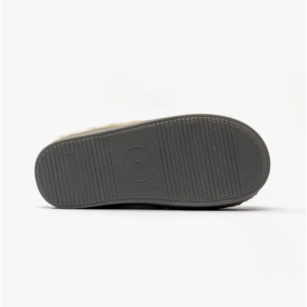 Jo & Joe AMBER Womens Knitted Mule Slippers Grey