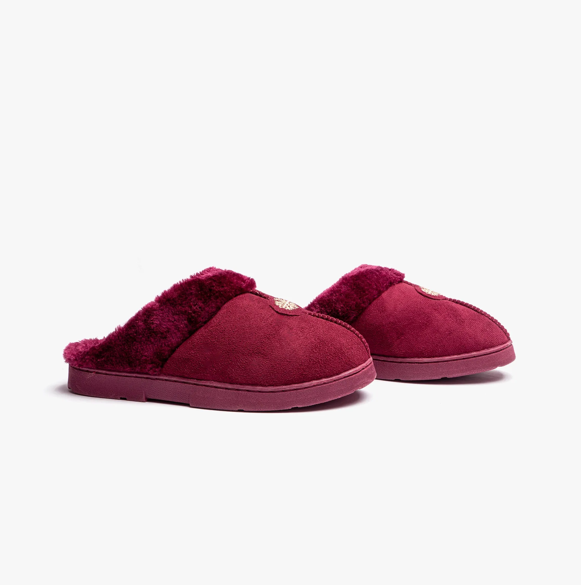 Jo & Joe SNUGGLE Womens Slippers Burgundy