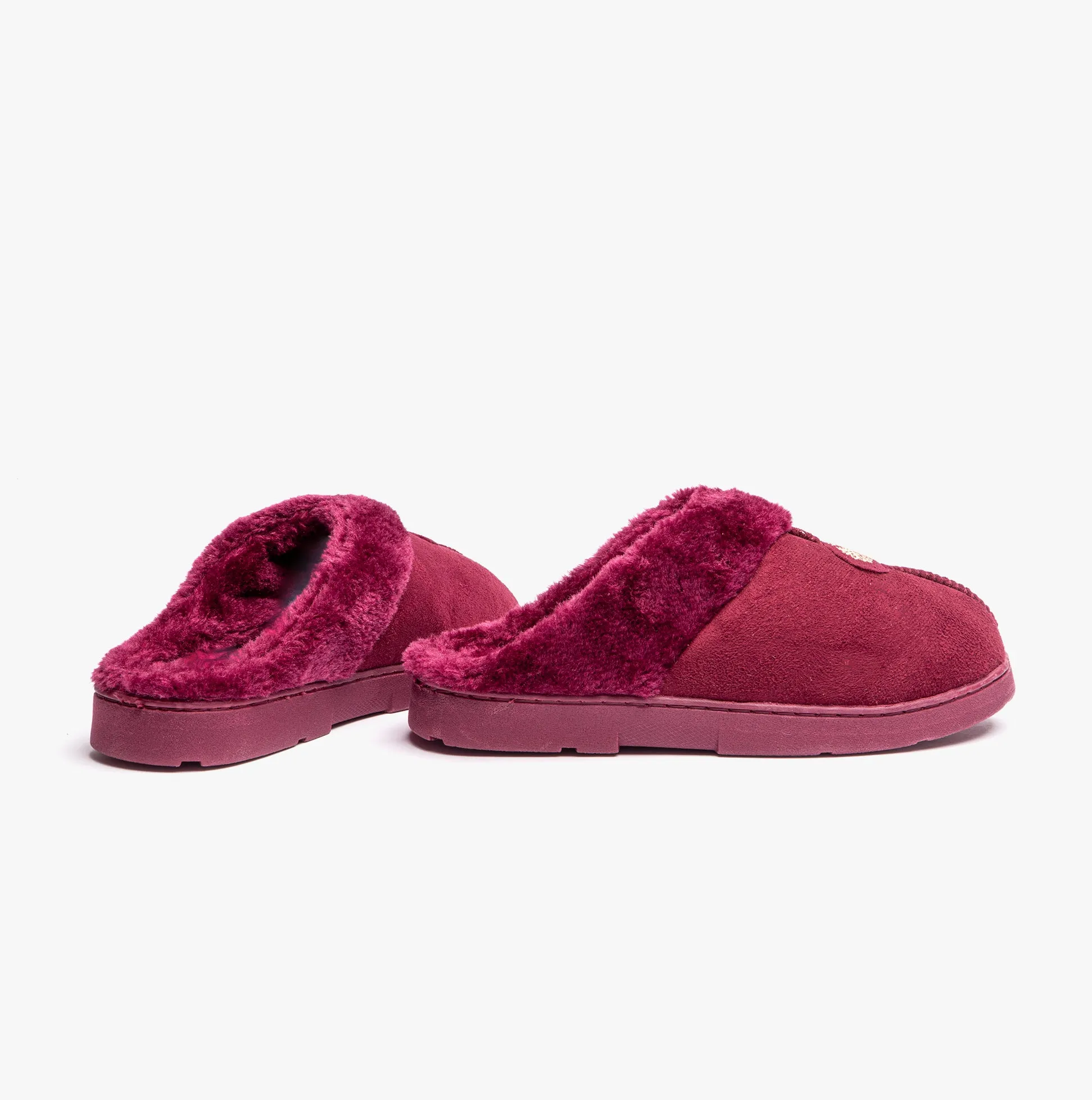 Jo & Joe SNUGGLE Womens Slippers Burgundy