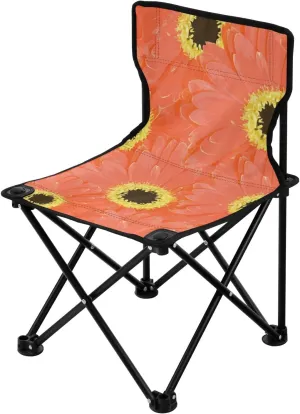 Kigai Folding Camping Chair Heavy Duty Chair Ultralight Compact Portable Beach Chair for Outdoor Camp, Hiking, Travel, Beach, Sporting Event and Picnic, Vintage Sunflower