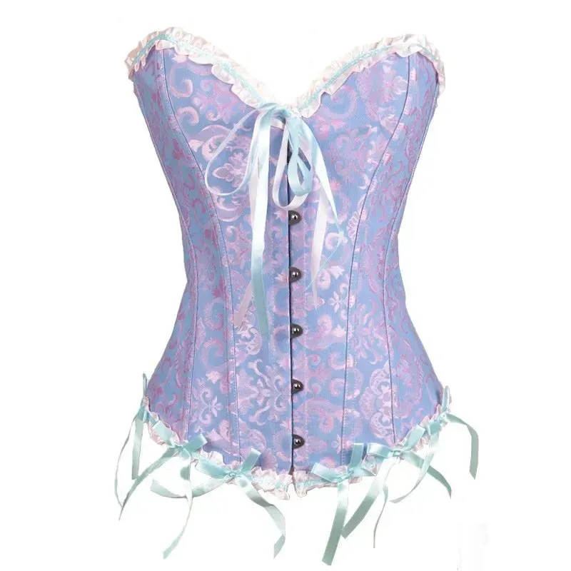 L Sexy Slimming Corsets Waist Trainer Body Shaper Fajas Gothic Corset Lace Up Boned Corselete Shapewear Women Clothes Plus Size